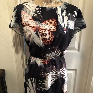 Creation Butterfly Print Dress